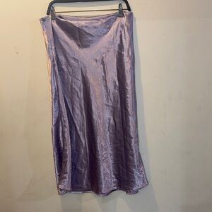 Elegant Lavender Satin Skirt
